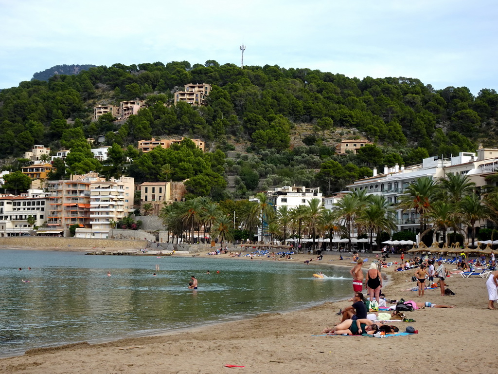 The east side of the Platja d`en Repic beach, viewed from the west side