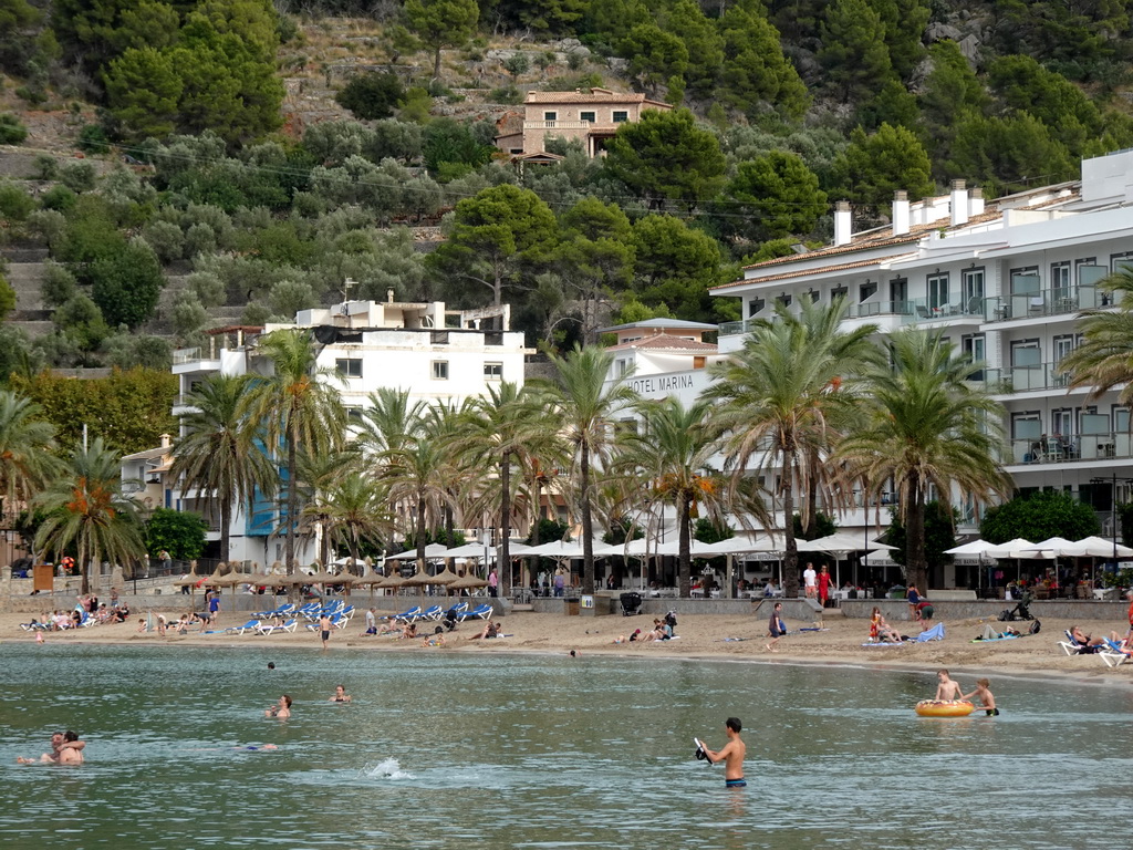 The east side of the Platja d`en Repic beach, viewed from the west side