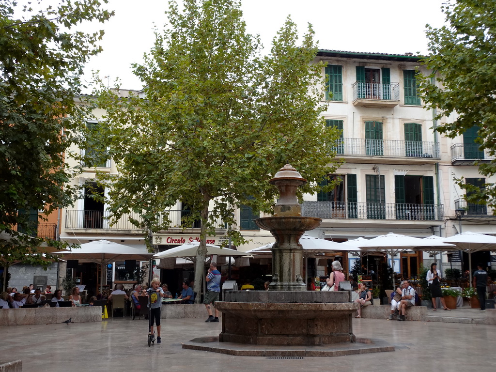 Fountain at the Plaça Constitucio square