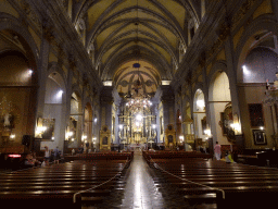 Nave, apse and altar of the Església de Sant Bartomeu church