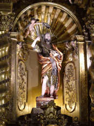 Statue at the apse of the Església de Sant Bartomeu church