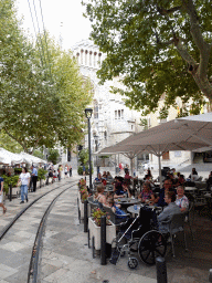 Terraces at the Plaça Constitucio square