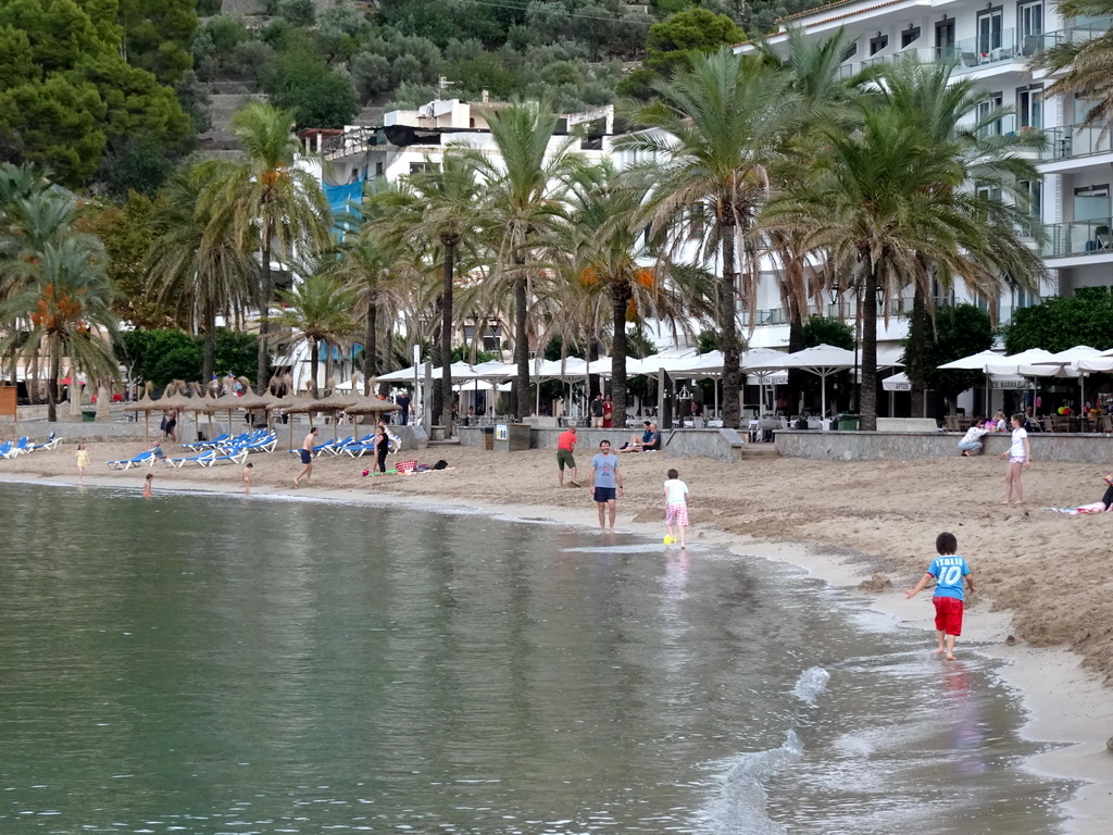 Max at the east side of the Platja d`en Repic beach