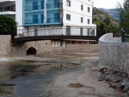 Pedestrian bridge at the east side of the Platja d`en Repic beach