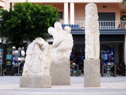 Statues at the Polígon de Sa Platja street