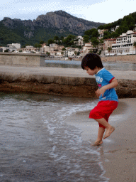 Max at the east side of the Platja d`en Repic beach