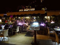 Front of the Restaurant Ses Oliveres at the Polígon de Través street, by night