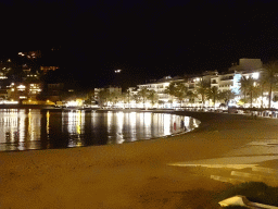 West side of the Platja d`en Repic beach, by night