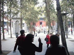 Miaomiao and guide at Shaolin Monastery