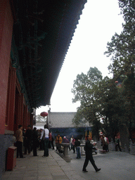 Burning incense sticks in front of the temple at Shaolin Monastery