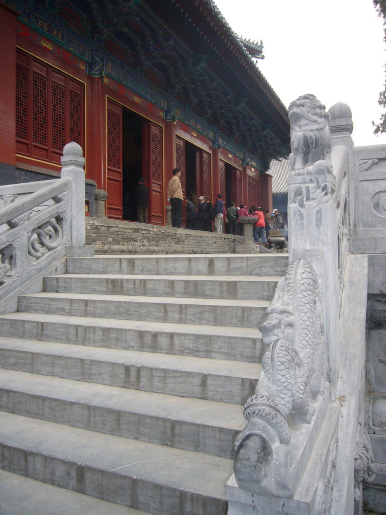 Staircase and temple at Shaolin Monastery
