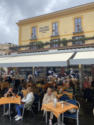 Front of the Fauno Bar at the Piazza Torquato Tasso square