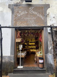 Front of the Frattoria Terranova shop at the Piazza Torquato Tasso square