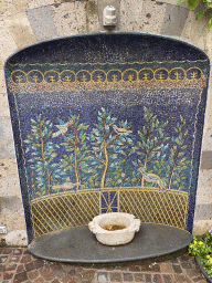 Mosaic at the garden of the Grand Hotel la Favorita at the Via Torquato Tasso street