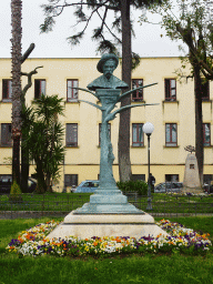 Sculpture at the Piazza della Vittoria square