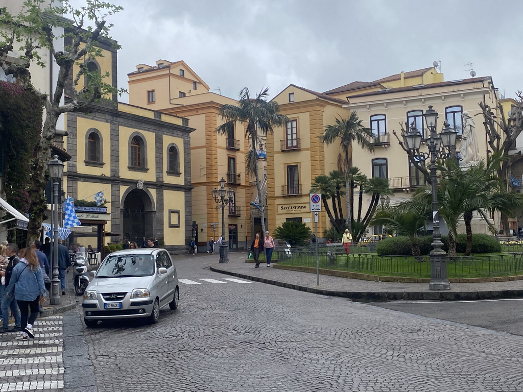 The Piazza Sant`Antonino square with the front of the Basilica Sant`Antonino church