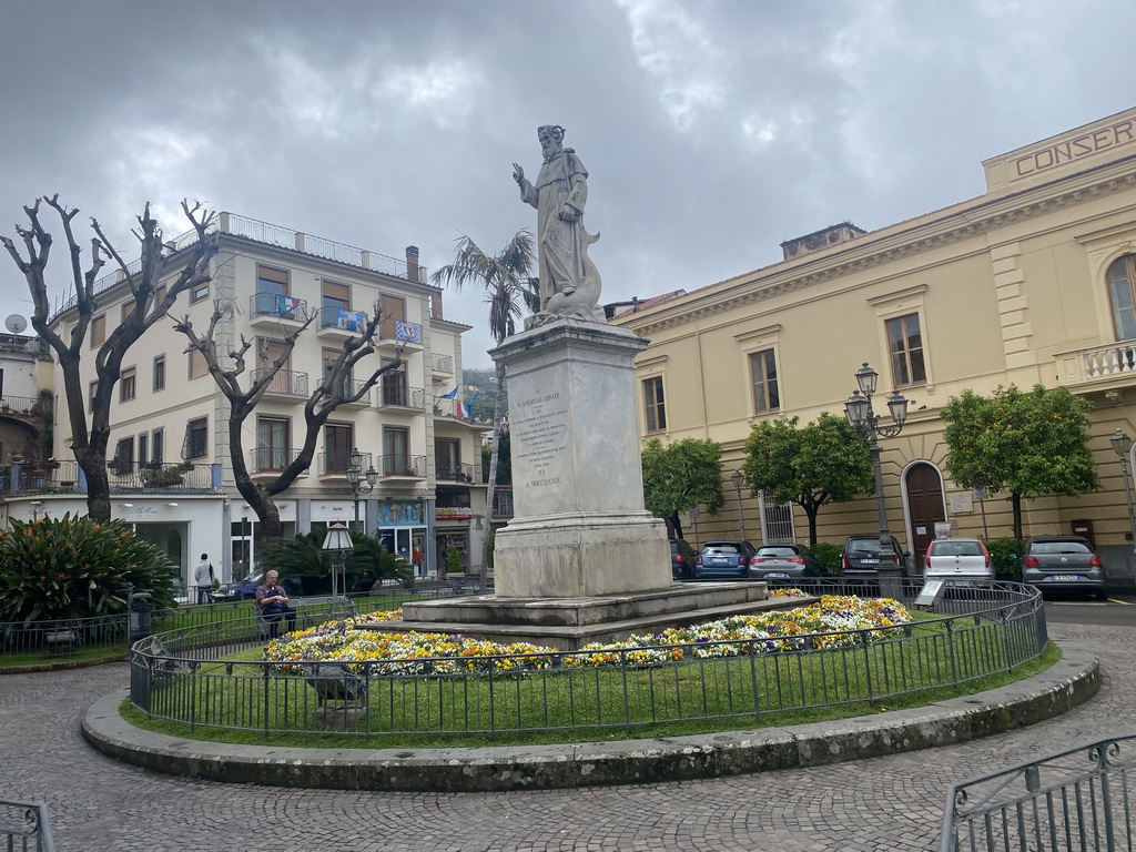 Statue of Sant`Antonino Abbate at the Piazza Sant`Antonino square