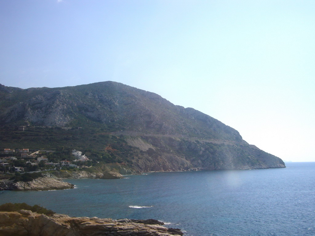 Coastline of Attica, viewed from bus