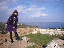 Miaomiao at Cape Sounion