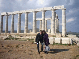 Tim and Miaomiao at the Temple of Poseidon
