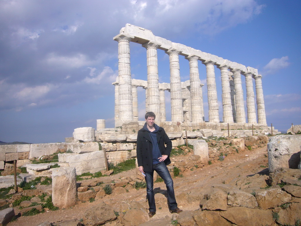 Tim at the Temple of Poseidon