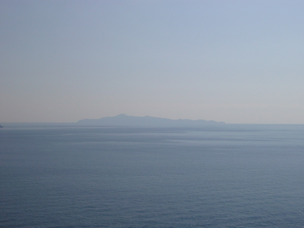 Aegean sea and an island, viewed from Cape Sounion