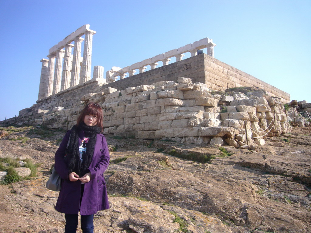Miaomiao at the Temple of Poseidon