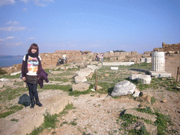 Miaomiao at the Propylon of Cape Sounion