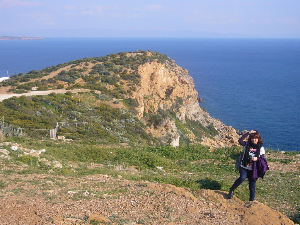 Miaomiao at Cape Sounion