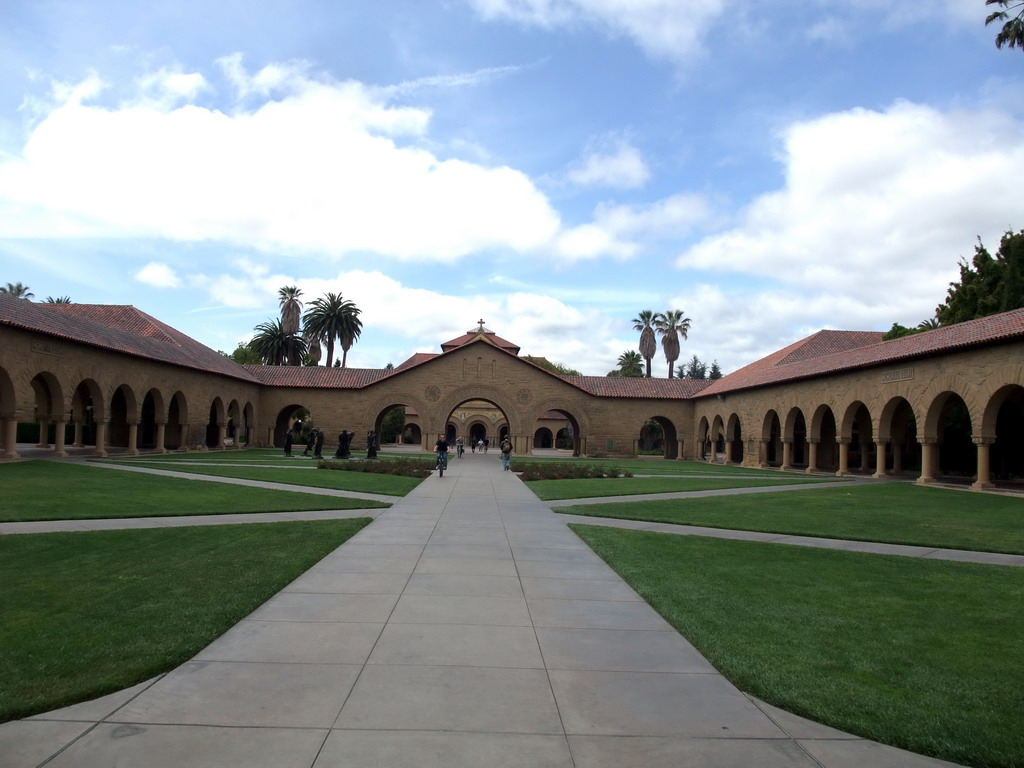 Memorial Court and Stanford Memorial Church at Stanford University