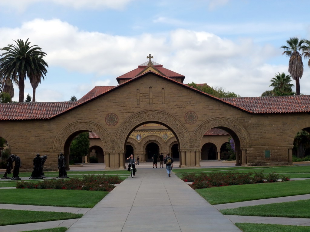 Memorial Court and Stanford Memorial Church at Stanford University