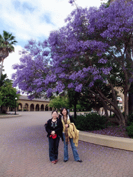 Mengjin with a Chinese friend at Stanford University