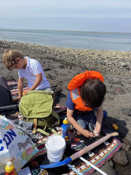 Max and his friend at the beach near the Dijkweg road