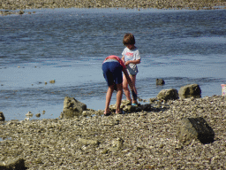 Max`s friends catching crabs at the beach near the Dijkweg road