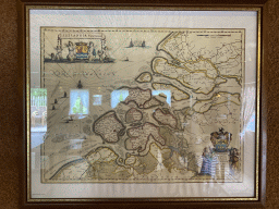 Old map of Zeeland at the restaurant of the Oosterschelde Camping Stavenisse