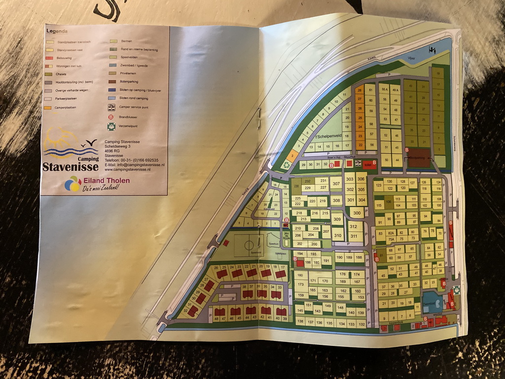 Map of the Oosterschelde Camping Stavenisse