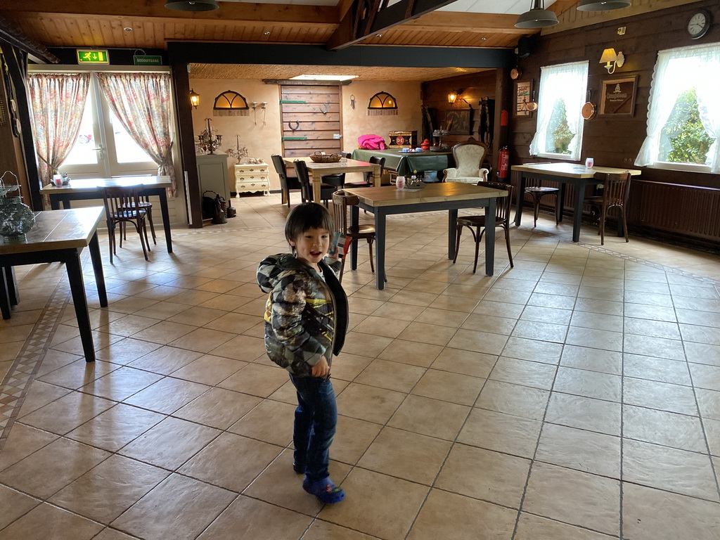 Max at the restaurant of the Oosterschelde Camping Stavenisse