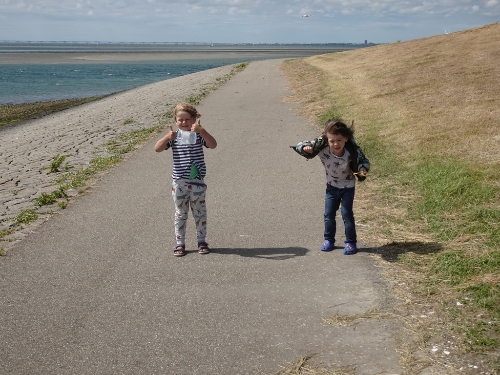 Max and his friend at the beach near the Dijkweg road