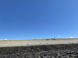 Seagull flying over the beach near the Dijkweg road