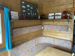 Interior of the living room of the Stuurhut holiday home at the Oosterschelde Camping Stavenisse