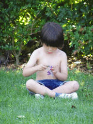 Max playing with toys at the Oosterschelde Camping Stavenisse