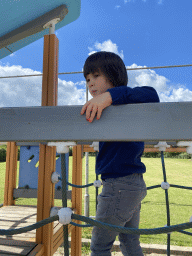 Max at the playground at the Oosterschelde Camping Stavenisse