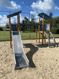 Max at the playground at the Oosterschelde Camping Stavenisse