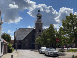 Front of the Hervormde Kerk Stavenisse church at the Van der Leck de Clercqplein square