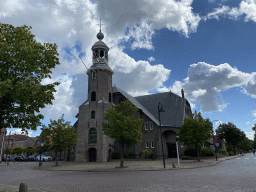 Front of the Hervormde Kerk Stavenisse church at the Van der Leck de Clercqplein square