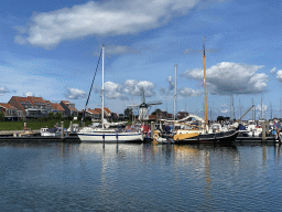 The Stavenisser Molen windmill and the Stavenisse Harbour, viewed from the south side