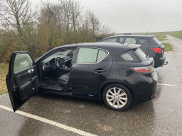 Our cars parked at the parking lot at the Dijkweg road