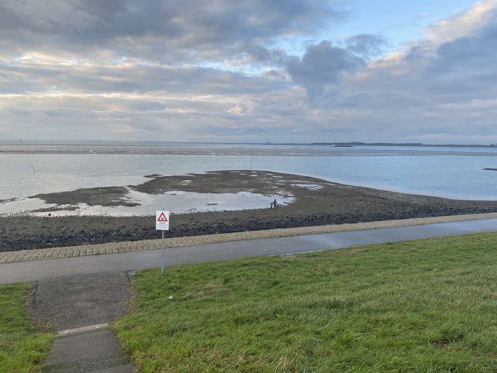 Our friends at the beach near the Dijkweg road, viewed from the dyke