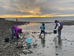 Our friends catching seashells at the beach near the Dijkweg road