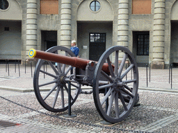 Cannon and Royal Guard at the Outer Court of the Stockholm Palace